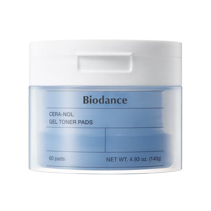 BIODANCE CERA-NOL GEL toniko veido padeliai, 60 vnt.