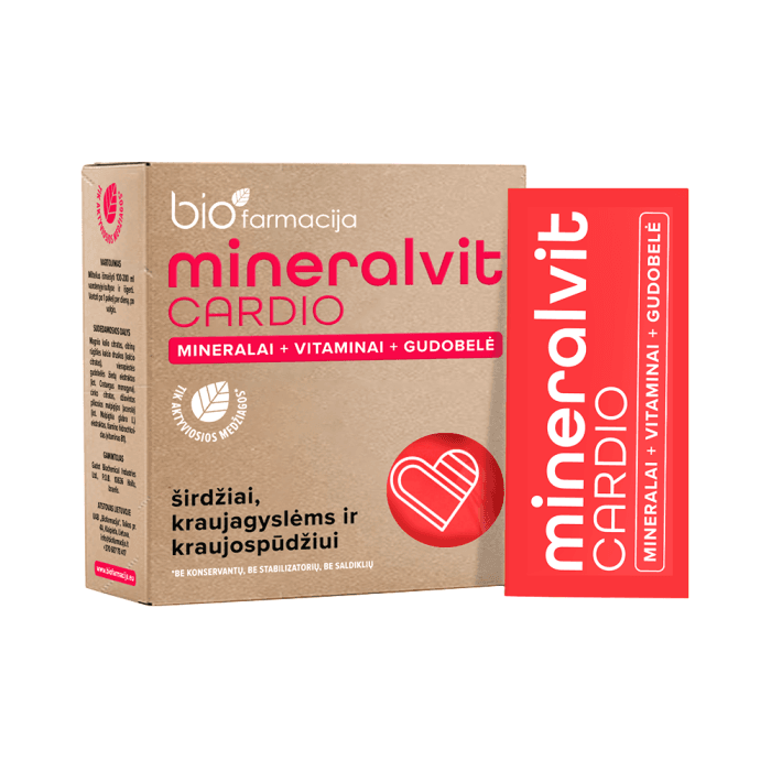 MINERALVIT CARDIO, 20 pakelių