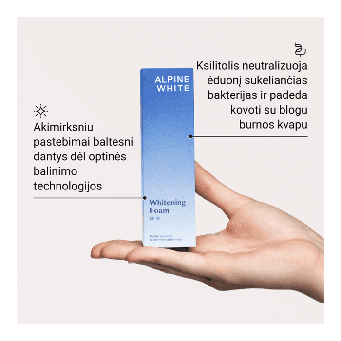 ALPINE WHITE, Balinančios dantų putos, 50ml, 50 ml-1