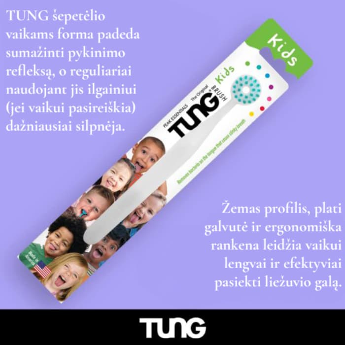 TUNG KIDS, liežuvio šepetėlis vaikams, 1 vnt.-2
