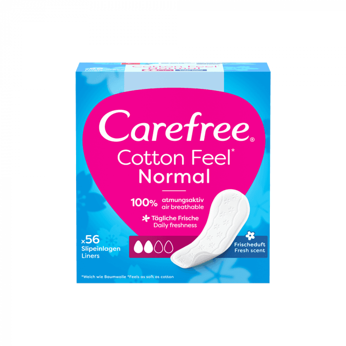 CAREFREE įklotai COTTON FRESH, 56 vnt.