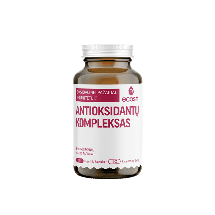 ECOSH ANTIOKSIDANTŲ KOMPLEKSAS, 90 kapsulių