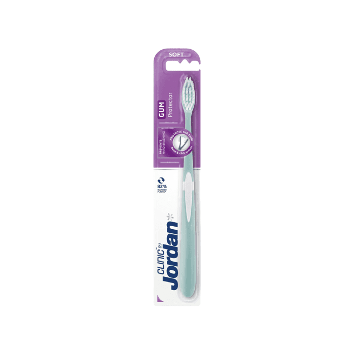 JORDAN minkštas dantų šepetėlis GUM PROTECTOR, 1 vnt.+higieninis dėkliukas, 1 vnt.