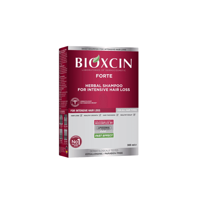 BIOXCIN FORTE šampūnas nuo intensyvaus plaukų slinkimo, 300 ml-2