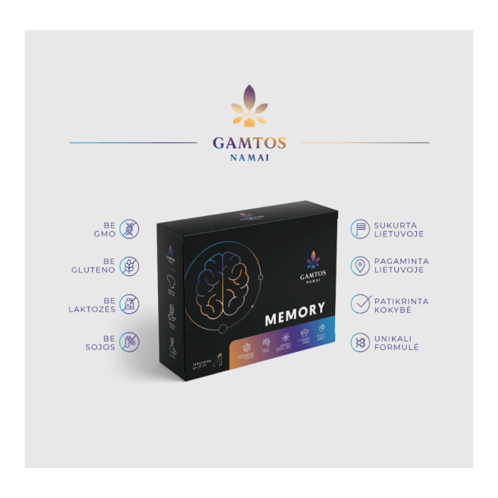 GAMTOS NAMAI skystas maisto papildas MEMORY, 25 ml x 14, nuo 18 m. vnt.-1