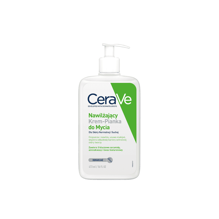 CERAVE kreminis putojantis prausiklis normaliai ir sausai veido odai, 473 ml
