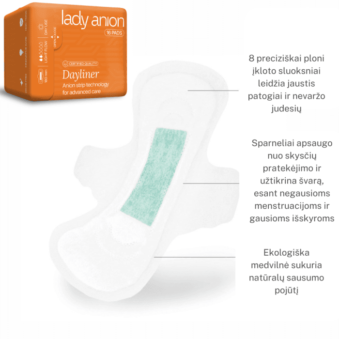 LADY ANION įklotai su sparneliais ir anijonų juostele, 16 vnt.-1