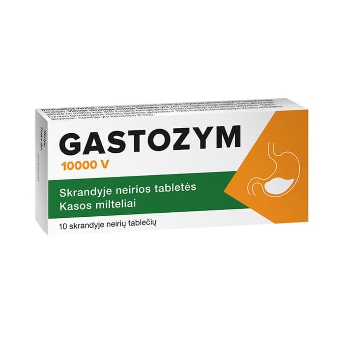 GASTOZYM 10000 V, Skrandyje neirios tabletės, N10