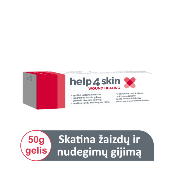 HELP4SKIN WOUND HEALING hidrokoloidinis gelis, 50 g-1