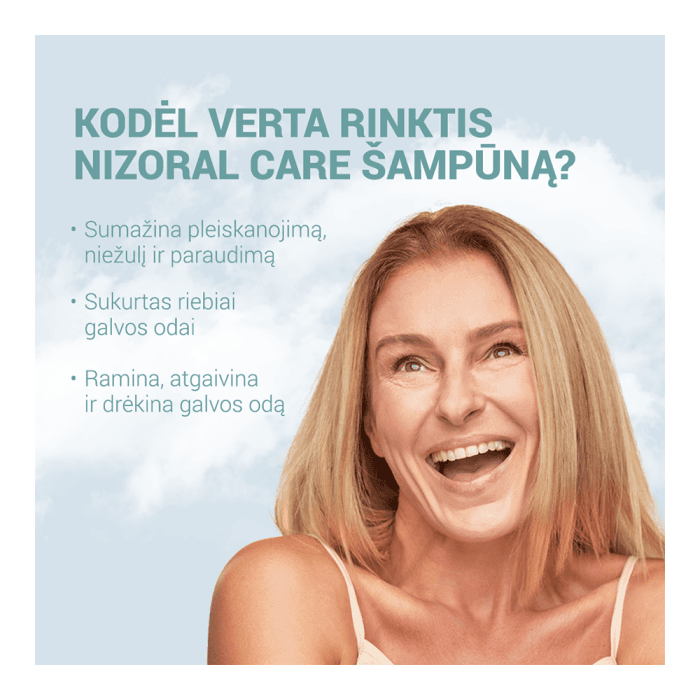 NIZORAL CARE OILY SCALP šampūnas nuo pleiskanų riebiai galvos odai, 200 ml-1