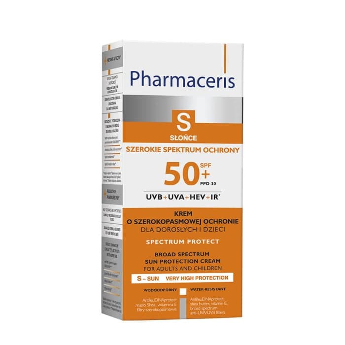 PHARMACERIS S SPECTRUM PROTECT SPF 50+, Plataus spektro apsauginis kremas veidui ir odai aplink akis, suaugusiems ir vaikams, 50 ml-1