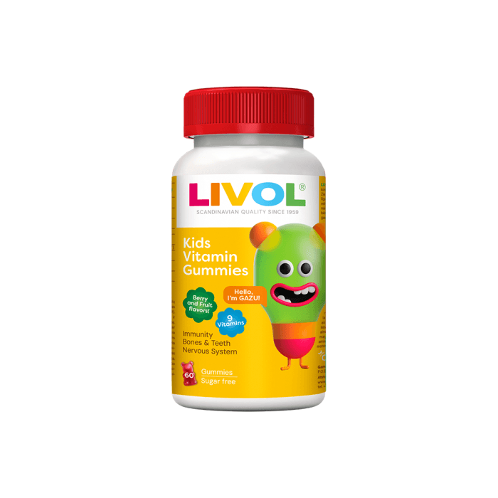 LIVOL vitaminų guminukai vaikams, 60 guminukų-1