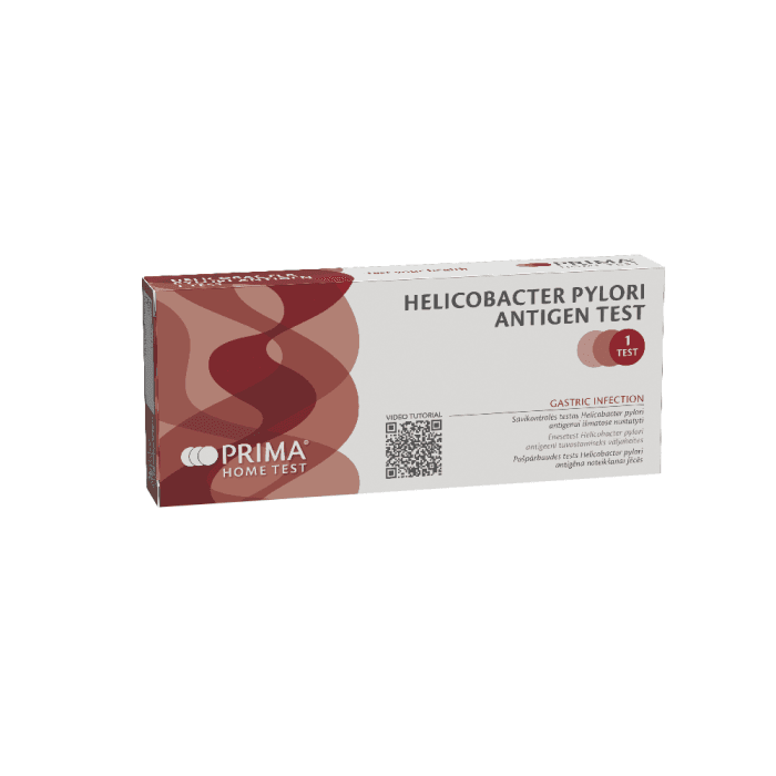 PRIMA, HELICOBACTER PYLORI ANTIGENUI išmatose nustatyti testas, 1 vnt.