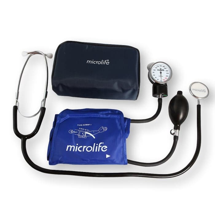 MICROLIFE aneroidinis kraujospūdžio matuoklis BP AG1-20, 22–32 cm, M dydžio manžetė, 1 vnt.+Dėtuvė, 1 vnt., stetoskopas-1