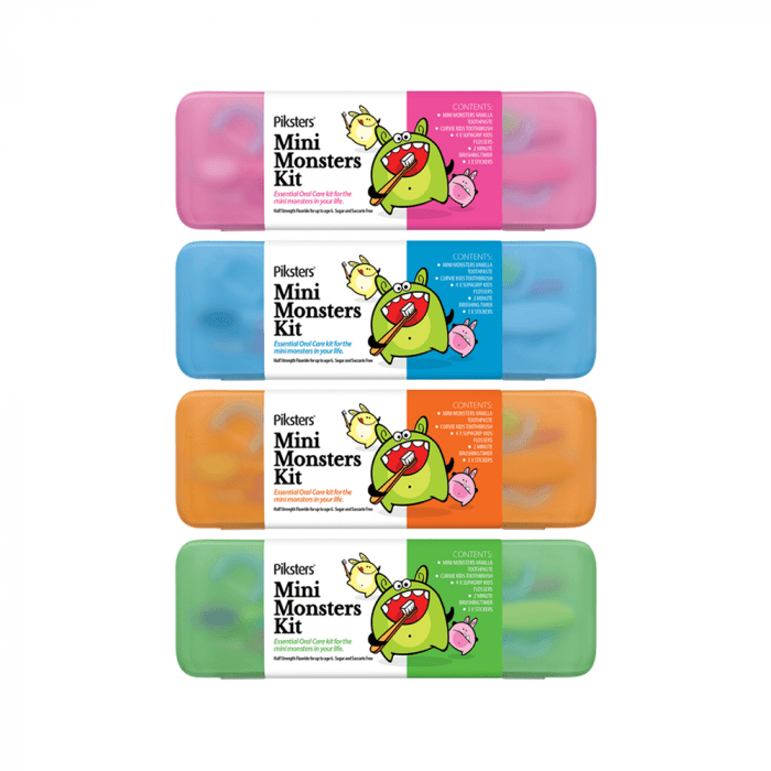 Piksters Mini Monster vaikų burnos higienos rinkinys, 1 dėžutė-2