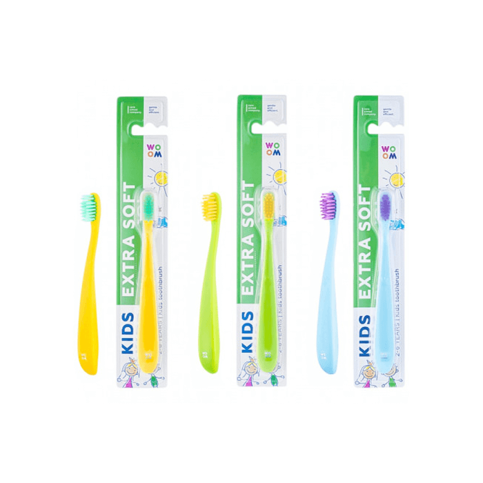 WOOM labai minkštas dantų šepetėlis vaikams KIDS EXTRA SOFT, 1 vnt.-1