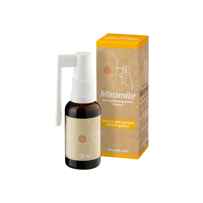 MIRAMILE, 0,1ml/0,35ml/0,05ml/0,3ml/ml, burnos gleivinės purškalas (tirpalas), N1-1