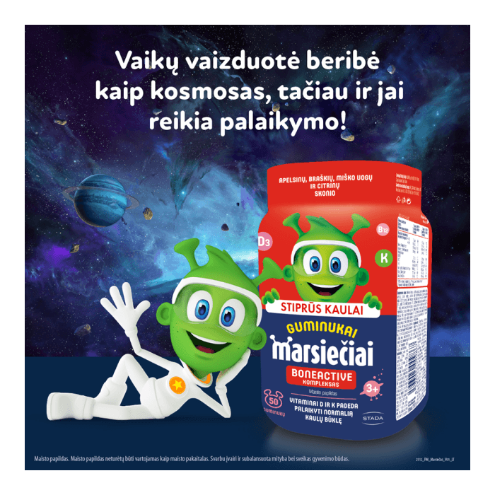 MARSIEČIAI BONEACTIVE vaikų kaulams, 50 guminukų-2