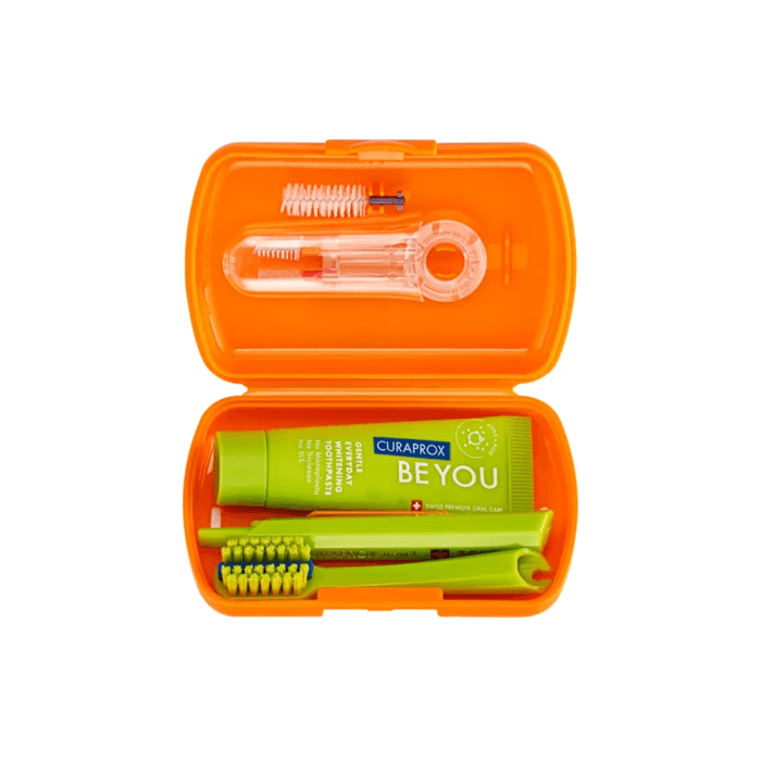 CURAPROX ortod. kelioninis rinkinys ORTHO, oranžinis, 1 vnt.-1