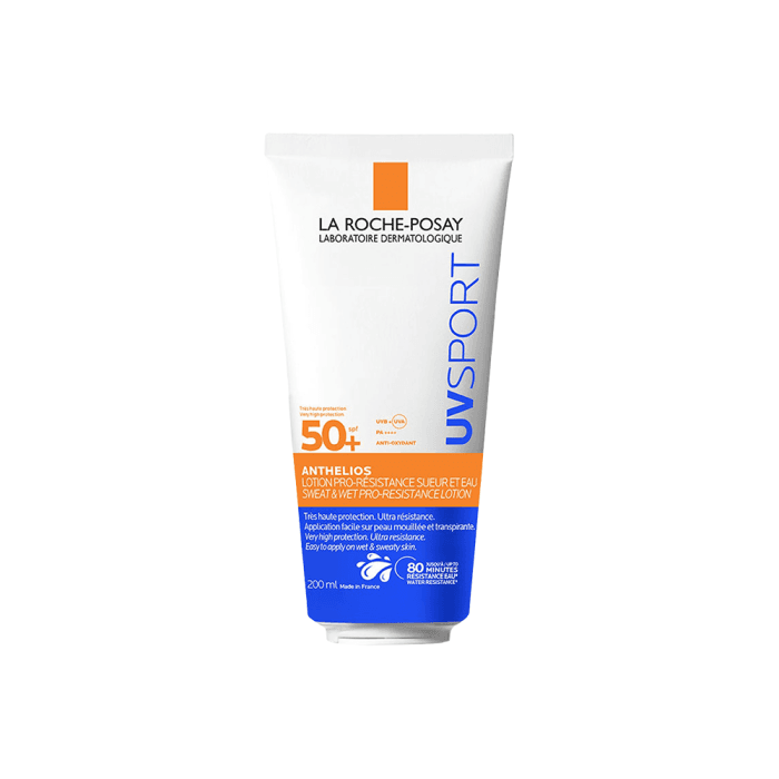 LA ROCHE-POSAY ANTHELIOS vandeniui ir prakaitui atsparus losjonas SPF50+ UV SPORT, 200 ml