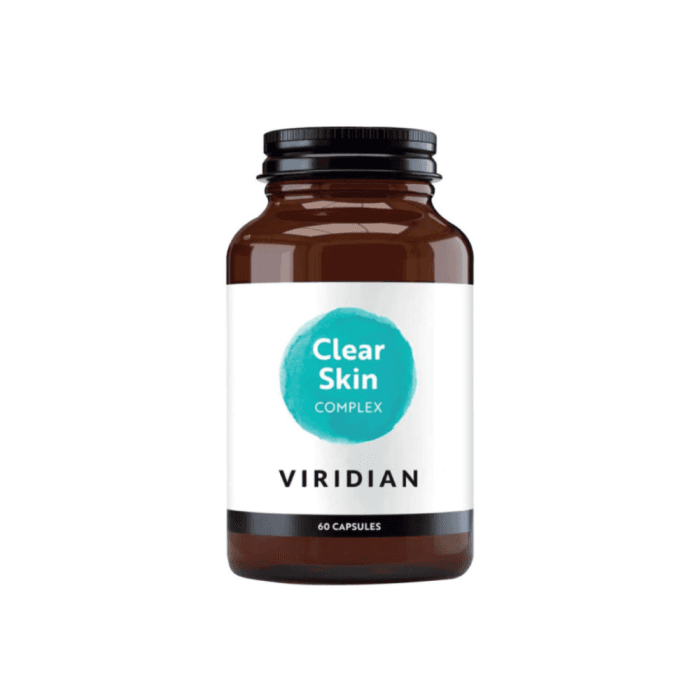 VIRIDIAN Maisto papildas odai „Clear Skin Complex“, 60 kapsulių