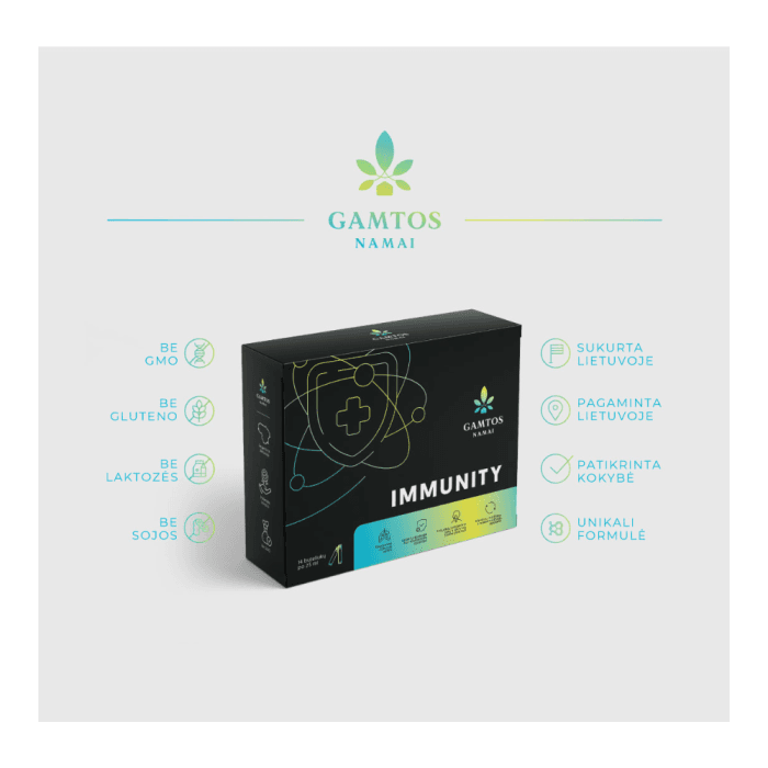 GAMTOS NAMAI skystas maisto papildas IMMUNITY, 25 ml x 14, 14 vnt.-1