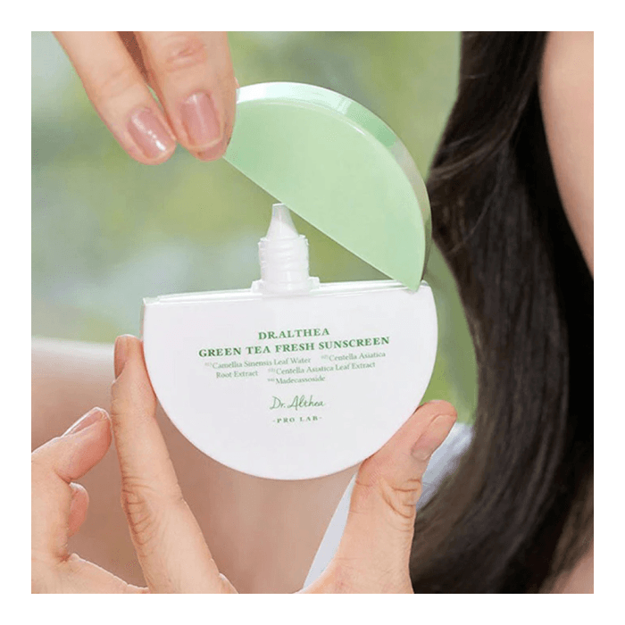 DR.ALTHEA GREEN TEA FRESH SUNSCREEN SPF50 apsauginis veido kremas nuo saulės, 45 ml-1