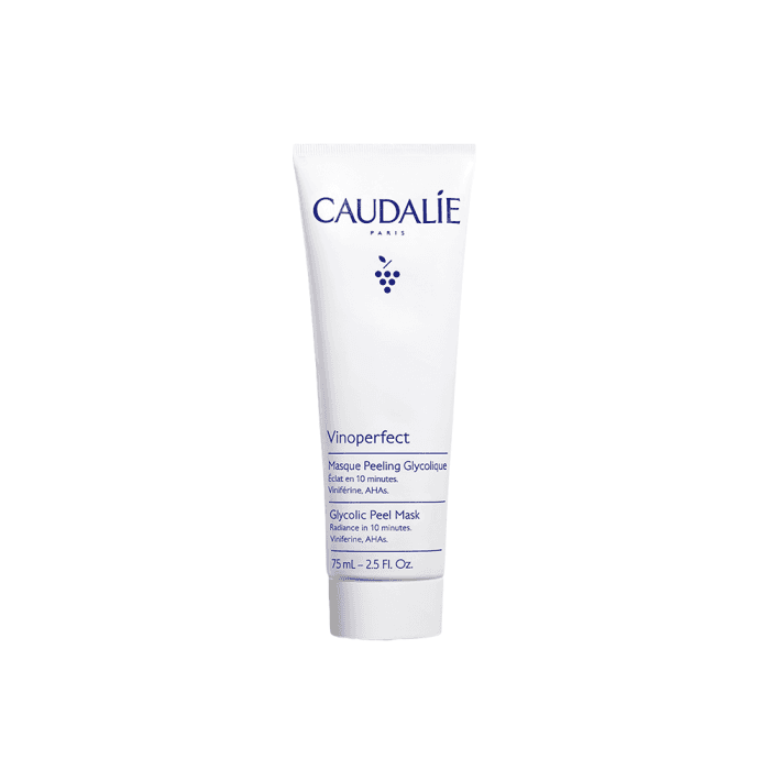 CAUDALIE šveičiamoji veido kaukė pigmentuotai odai VINOPERFECT GLYCOLIC PEEL MASK, 75 ml