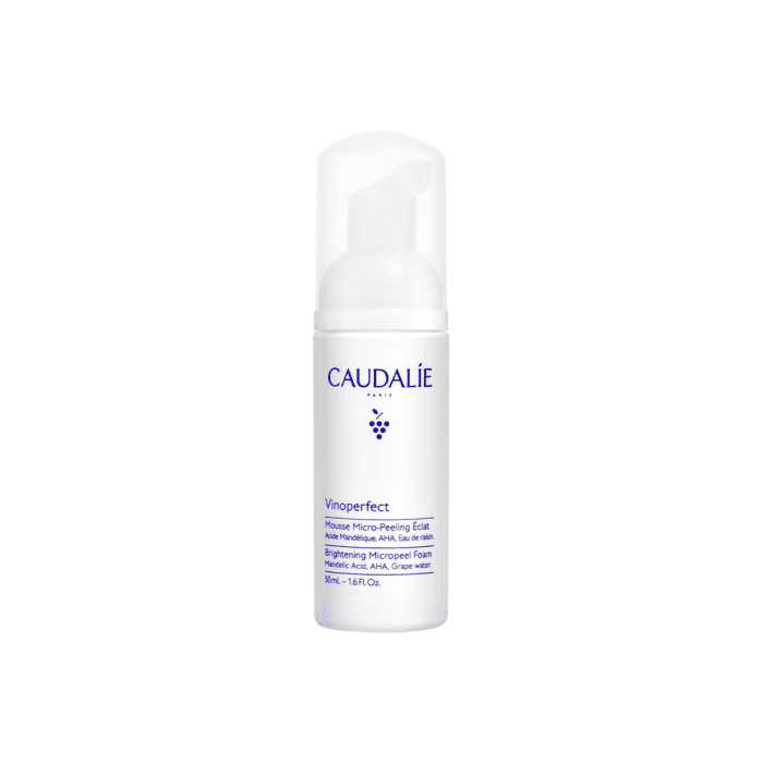 CAUDALIE šveičiamasis veido prausiklis pigmentuotai odai VINOPERFECT MICROPEEL FOAM, 100 ml