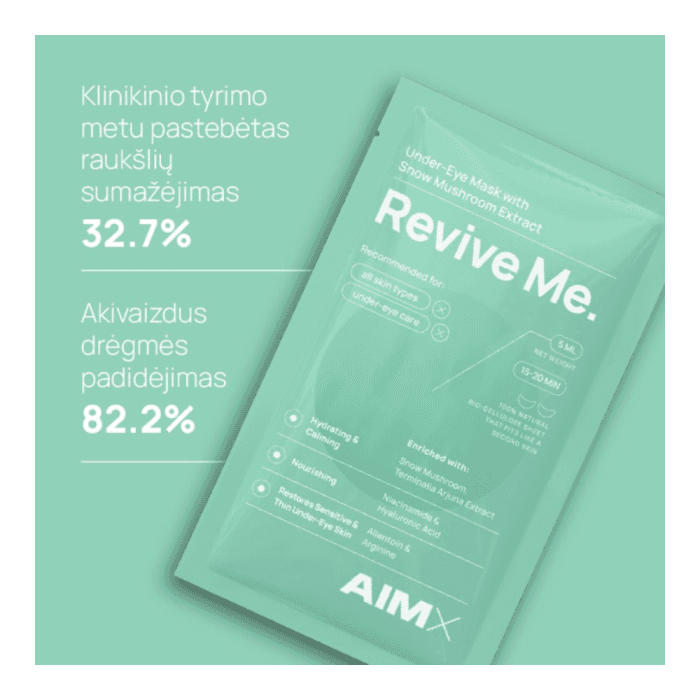 AIMX paakių lakštinė kaukė su hialuronu REVIVE ME, 1 vnt.-1