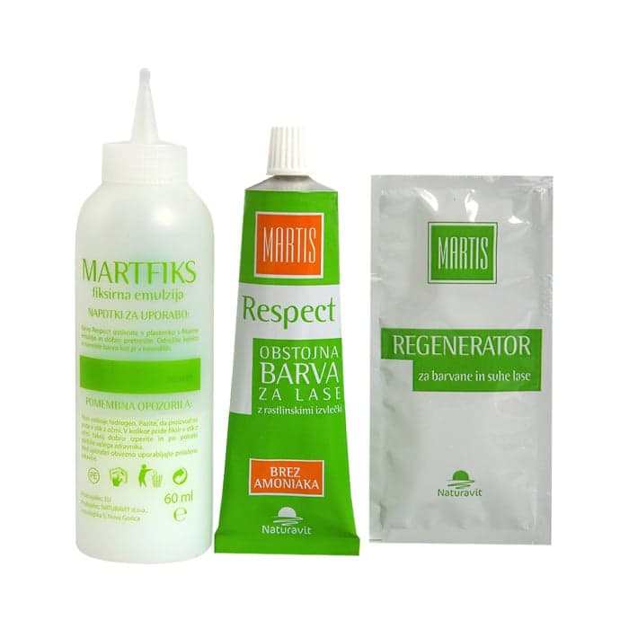 MARTIS RESPECT ilgalaikiai plaukų dažai NR. 03, tamsiai ruda spalva, 135 ml-1
