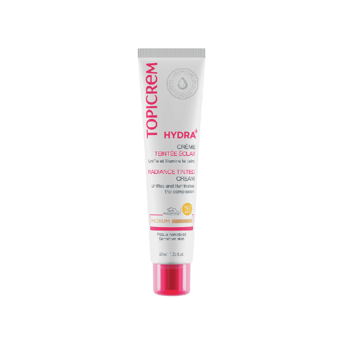TOPICREM kremas su spalva HYDRA+, SPF 50, Medium spalva, 40 ml