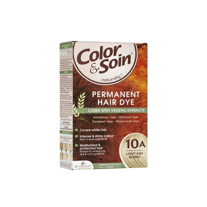 COLOR & SOIN plaukų dažai be amoniako 10A Light Ash Blond, 135 ml-1