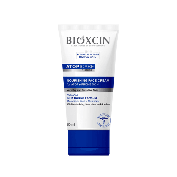 BIOXCIN ATOPICARE intensyviai maitinantis veido kremas labai sausai ir atopinei odai, 50 ml