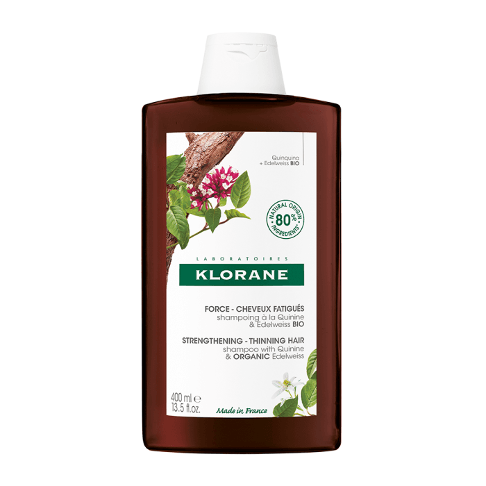 KLORANE stiprinamasis šampūnas su ekologišku edelveisu, 400 ml