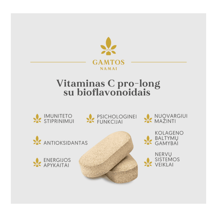 VITAMINAS C PROLONG 500 MG, 30 tablečių-1