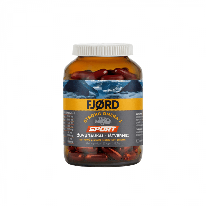 FJORD STRONG OMEGA-3 SPORT, 60 kapsulių-1