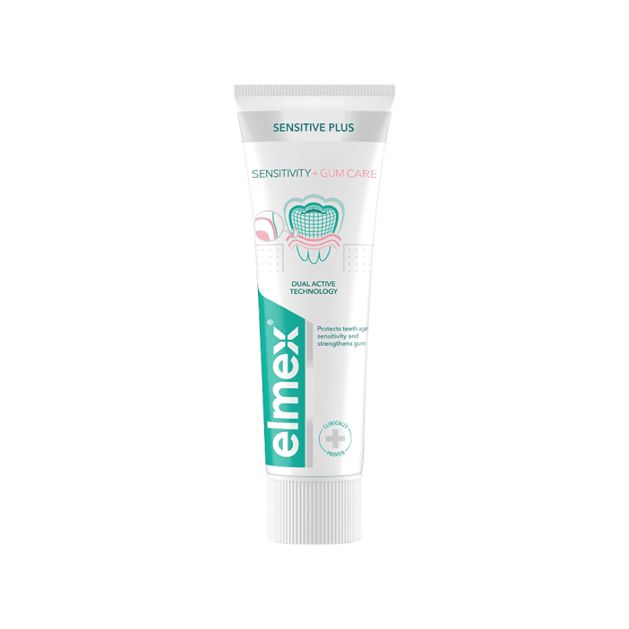 ELMEX dantų pasta jautrių dantų ir dantenų priežiūrai SENSITIVE PLUS SENSITIVITY+GUM CARE, nuo 12 metų, 75 ml-1