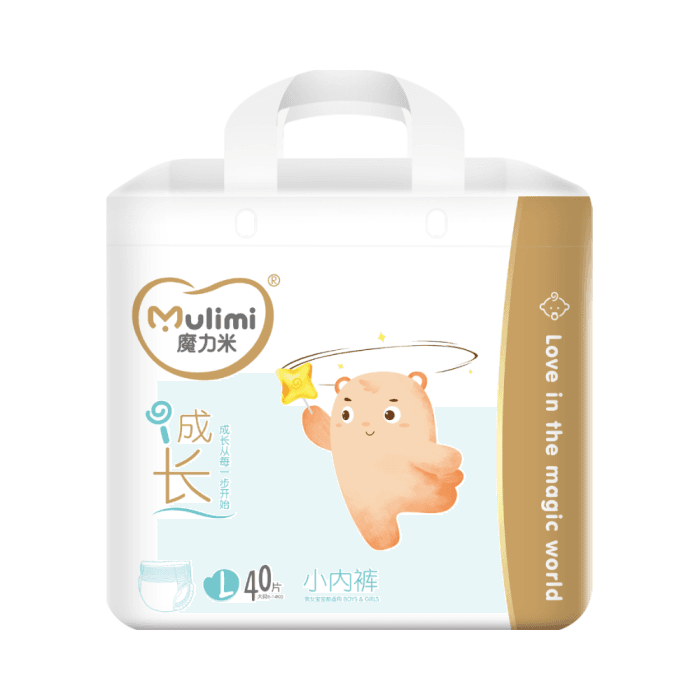 MULIMI sauskelnės kelnaitės, L dydis,  9–14 kg, 40 vnt.
