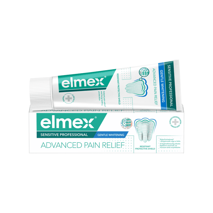 ELMEX balinanti dantų pasta jautriems dantims SENSITIVE PROFESSIONAL GENTLE WHITENING PAIN RELIEF, nuo 12 metų, 75 ml-2