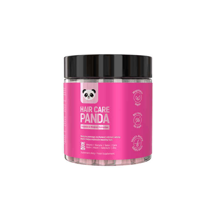 HAIR CARE PANDA, guminukai plaukams be cukraus, 60 guminukų