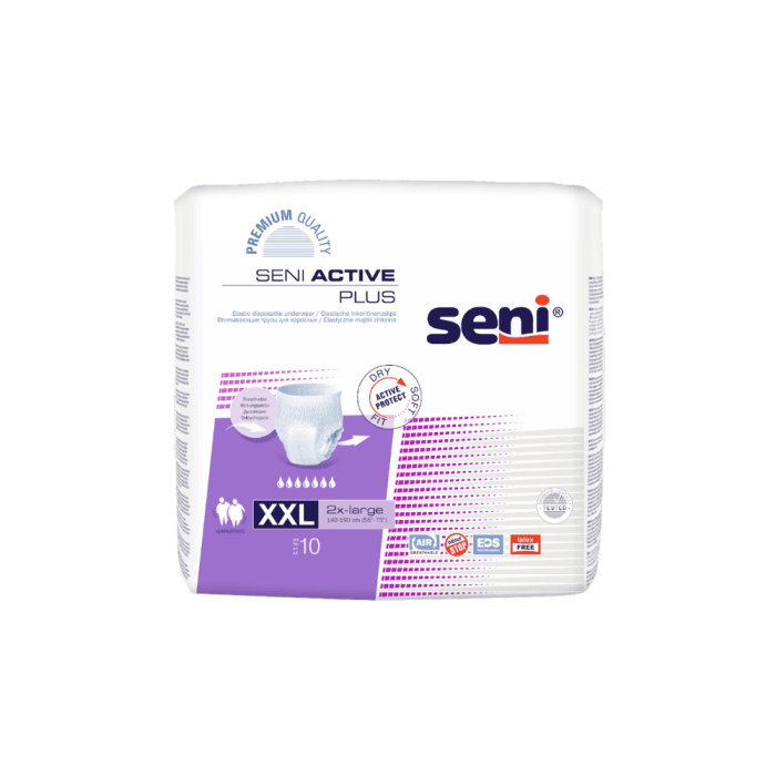 SENI sauskelnės kelnaitės ACTIVE PLUS XXL, 10 vnt.