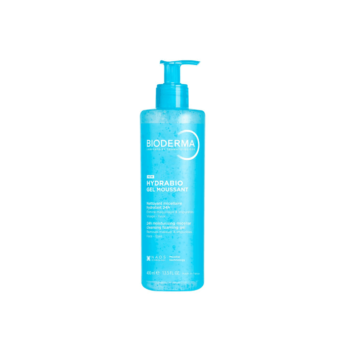 BIODERMA drėkinantis micelinis gelinis prausiklis dehidratuotai odai HYDRABIO GEL MOUSSANT, 400 ml