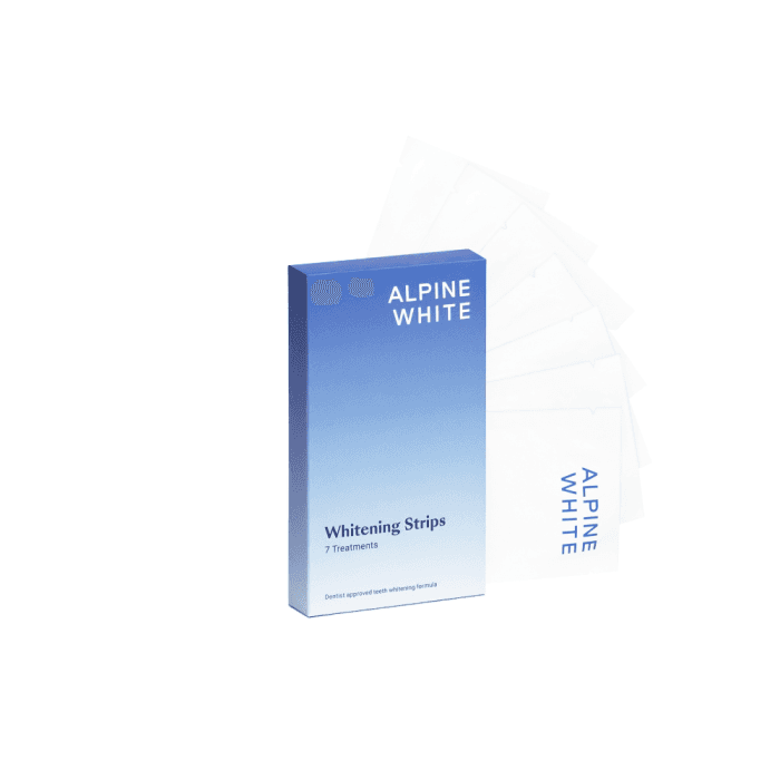ALPINE WHITE, Dantų balinimo juostelės, 7 vnt.