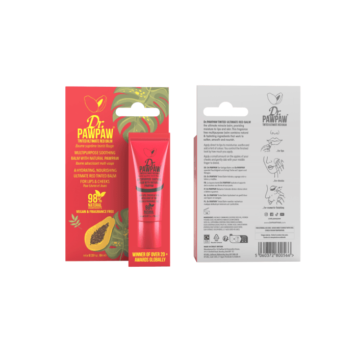 DR. PAWPAW balzamas lūpoms ir skruostams ULTIMATE RED, 10 ml-1