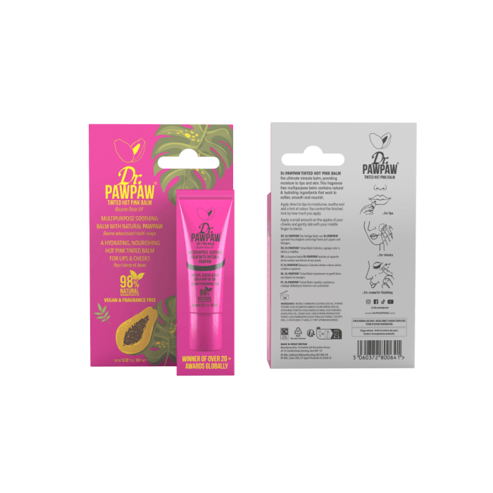 DR. PAWPAW balzamas lūpoms ir skruostams HOT PINK, 10 ml-1