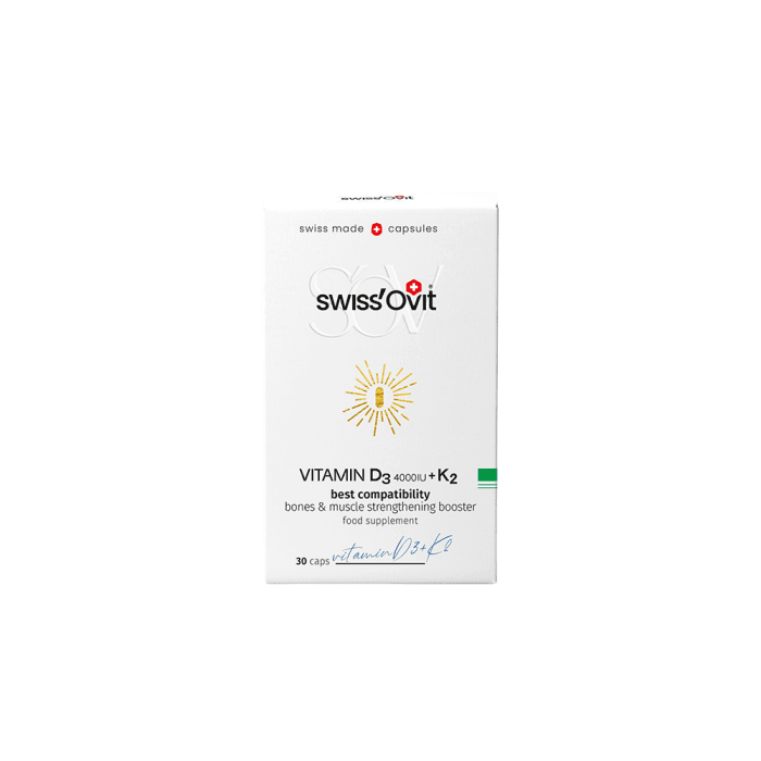 SWISSOVIT vitaminas D3 4000IU + K2, 30 vnt.