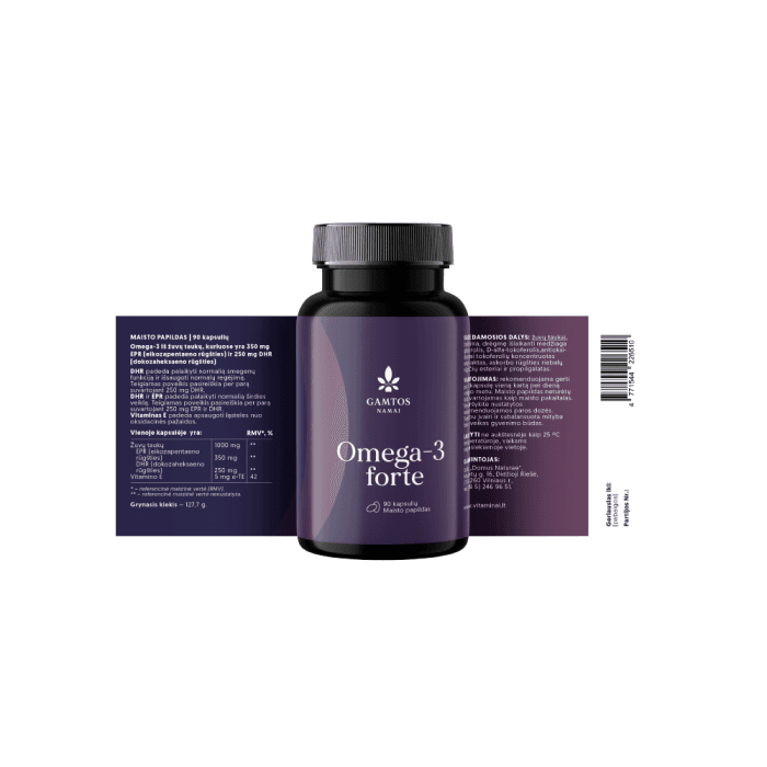 GAMTOS NAMAI OMEGA-3 FORTE, 90 kapsulių-2