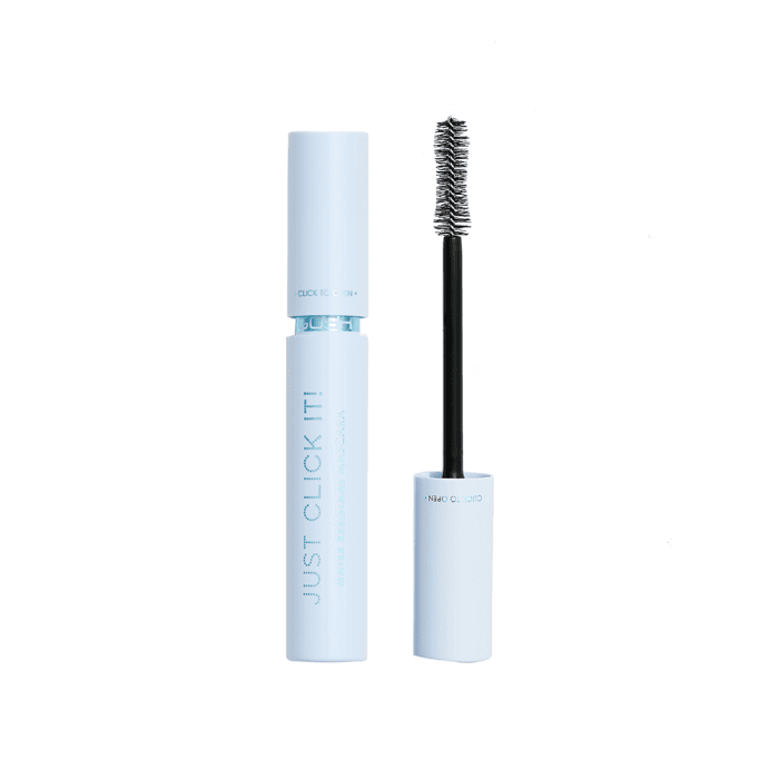 GOSH atsparus vandeniui blakstienų tušas JUST CLICK IT!, 001 Black, 10 ml