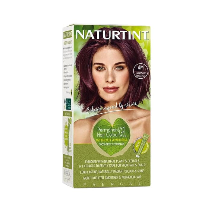 NATURTINT ilgalaikiai plaukų dažai be amoniako NATURALLY BETTER, 4M MAHOGANY CHESTNUT, 170 ml